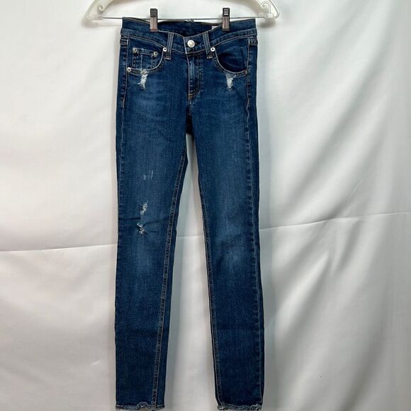 Rag and Bone Destroyed and Distressed Skinny Jeans size 24 - Picture 3 of 16